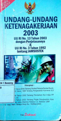 Undang-undang Ketenagakerjaan 2003