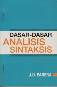 Image of Dasar-dasar analisis sintaksis