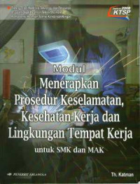Image of Modul menerapkan proses keselamatan, kesehatan kerja dan lingkungan tempat kerja
