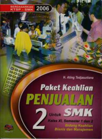 Paket Keahlian Penjualan Untuk SMK Kelas XI - Bidang Keahlian Bisnis dan Manajemen