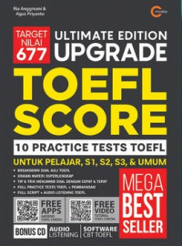 Ultimate edition upgrade toefl score 10 practice tests toefl untuk pelajar, S1, S2, S3 & umum